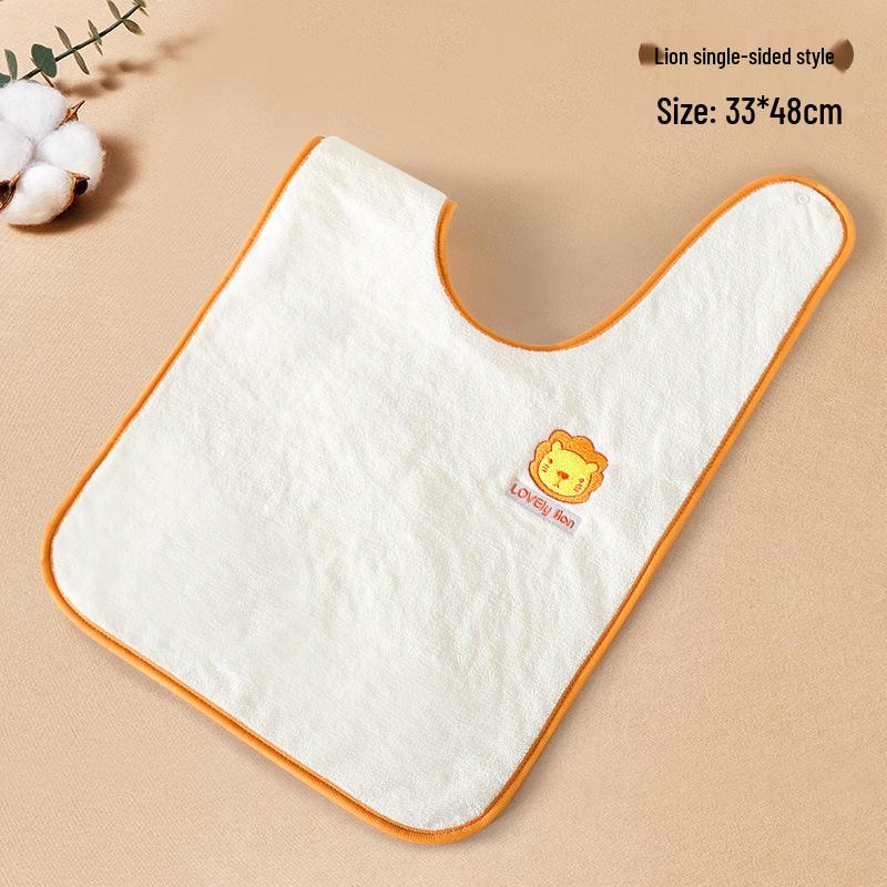 

Waterproof Coral Fleece Toddler Bib for Washing, Brushing, and Eating Single-Sided Wash Cloth