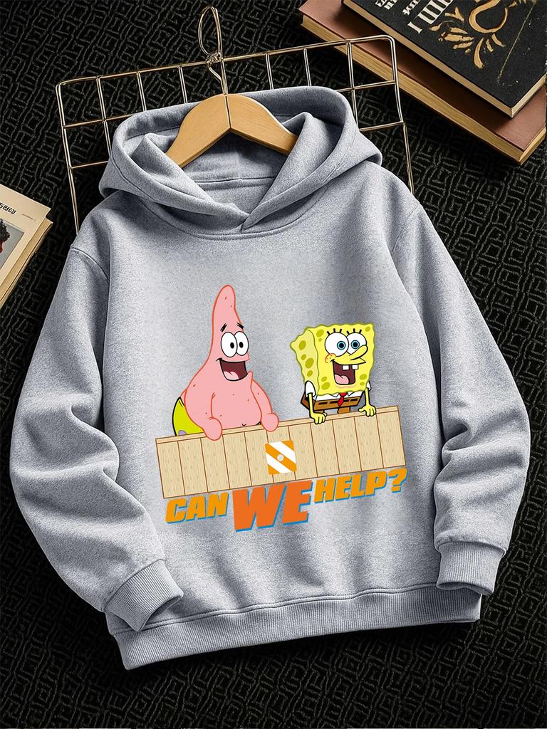 Pearl SpongeBob Hooded Sweatshirt For Kids Summer Cute Crewneck Age 3-14