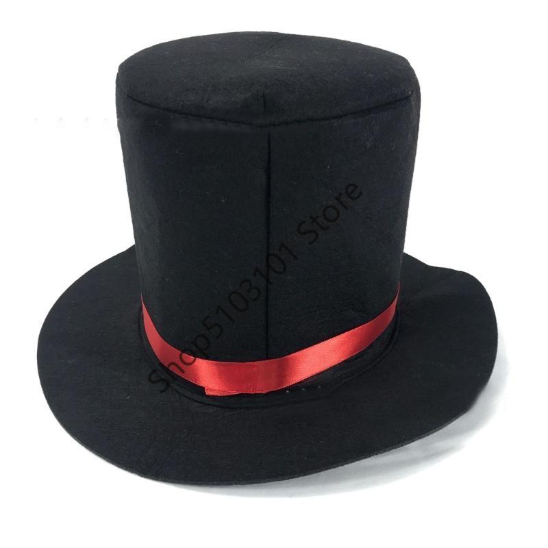 

X6HE Black Top Hat Magician Performed Hat Hat Bowler Top Hat чорний