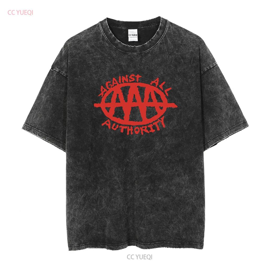 Against All Authority T Shirt Leftover Crack Subhumans MDC Dead Kennedys Crust Punk OI Long or Short Sleeves Vintage Washed