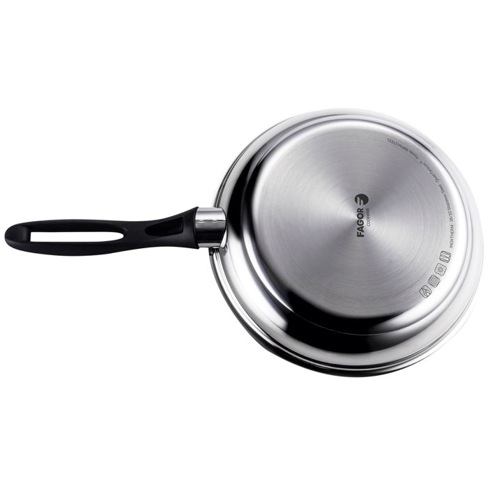 Induction Frying Pan 28 Cm Stainless Steel, Eco-friendly PFOA-free Non-stick FAGOR Inoxtherm Silver