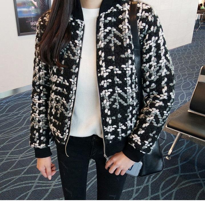 

Короткая куртка с хлопковой шерстью, толстая бейсбольная куртка, шерстяное пальто S