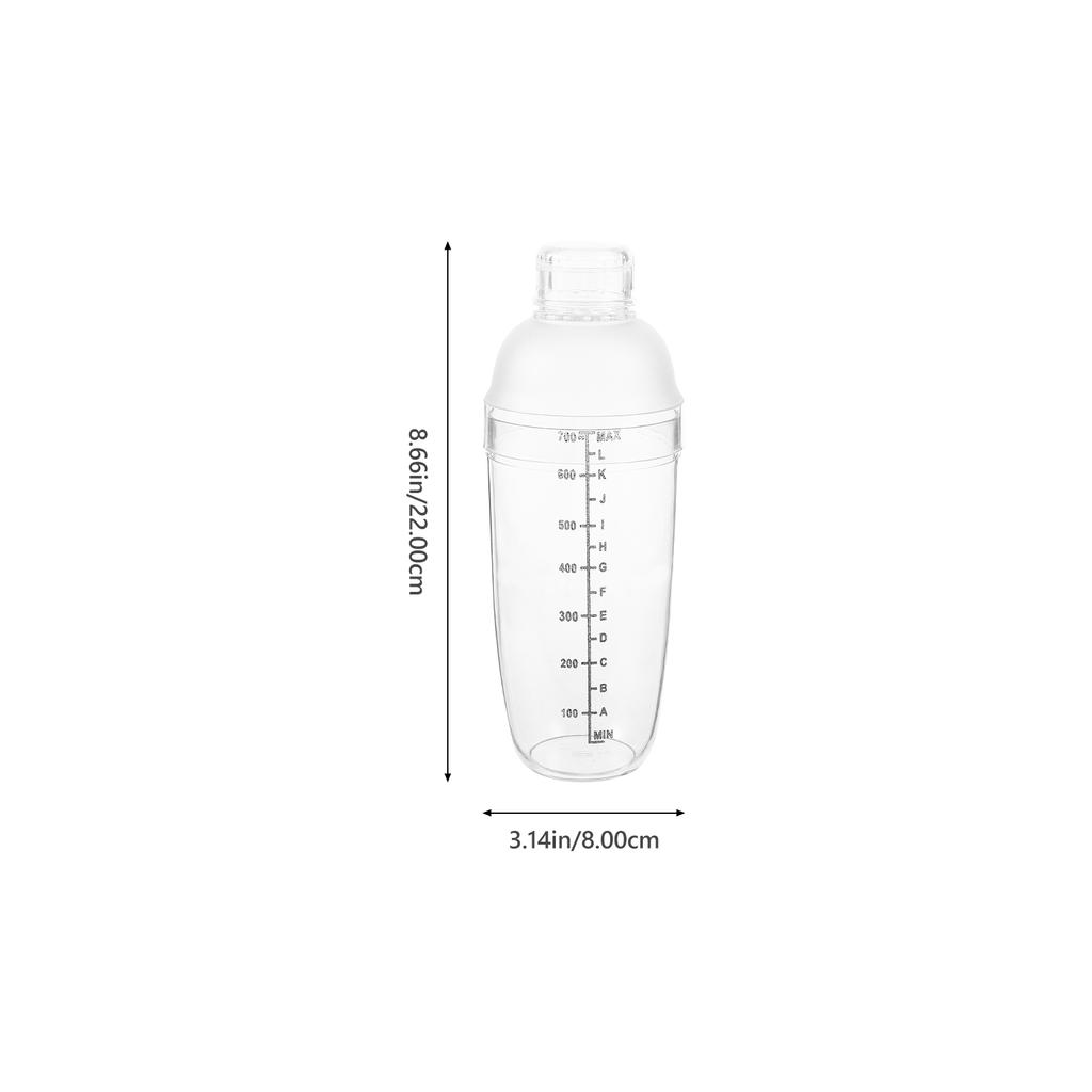 700Ml Cocktail Shaker Clear Bartender Pot Hand Shake Measuring Leak Proof PC Resin Bar Milk Tea Heat Cold Kitchen