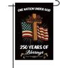 250th Anniversary USA Garden Ag - Patriotic Cross 250 Years America Banner UUI GGX