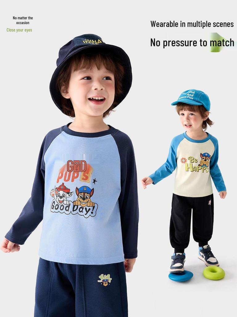 Дитяча футболка з довгим рукавом та круглим вирізом PAW Patrol для хлопчиків та дівчаток - Весна/Осінь Нове надходження