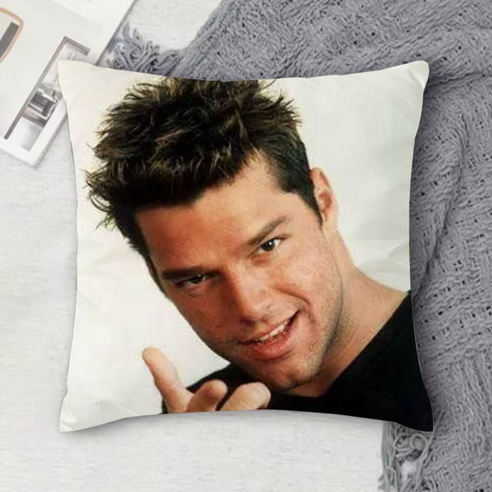 RRicky Martin Doublesided Printed Square Decorative Cushion Cover for Sofa Living Room Home Decor