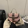 Mittelalterliche Wildleder-Handtasche Damen Herbst und Winter Neu Trendig Mode High-End Kleine Quadratische Tasche Vielseitige Umhängetasche