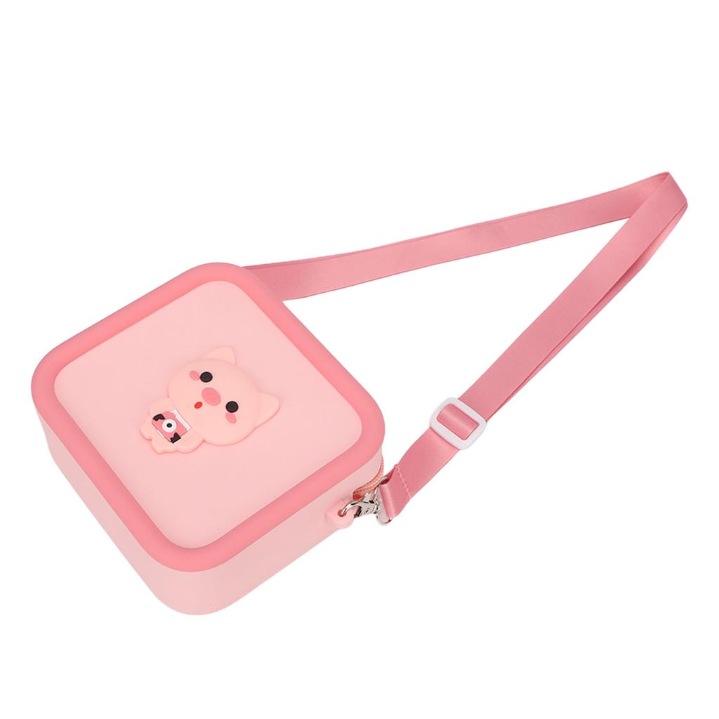 Silicone Kids Camera Bag Cute Cartoon Animal Decoration Shockproof Waterproof Large Capacity Kids Camera Carrying Case