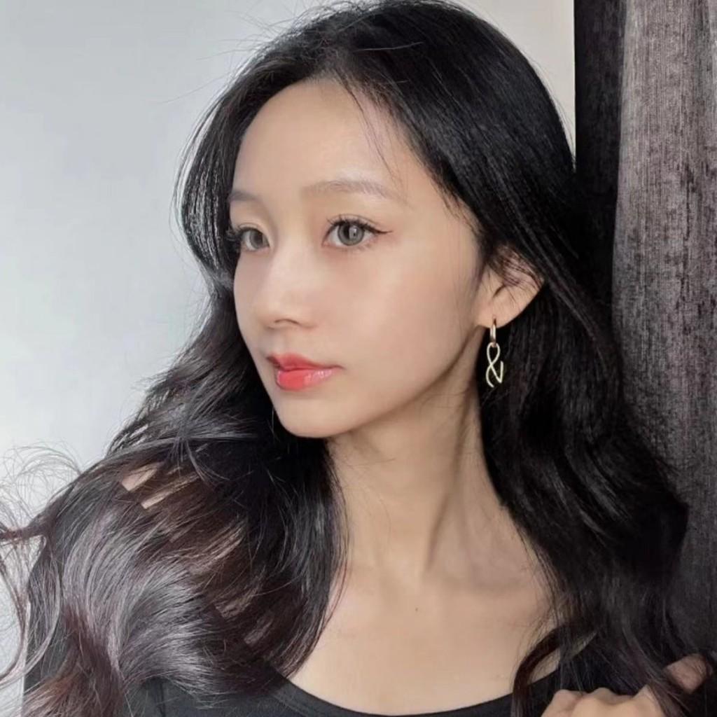 Kpop Idol JK Ear Studs Golden Logo Earring Korean Fashion