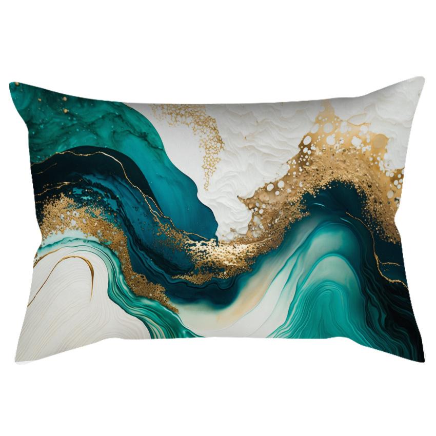 

Simple Watercolor Marble Pillowcase Living Room Home Sofa Bedroom Pillowcase Imitation Super Printed Cushion 30 * 50Cm