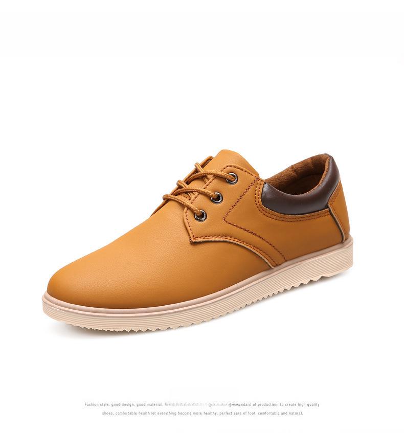 Men's Waterproof Non-Slip Leather Casual Work Shoes - Large Size, Trendy Spring Design