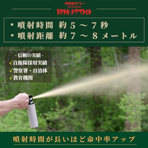 RANGS Japan Bear Attack Bear Repellent Spray, EPA Certified, SDS Acquired, Officially Used by Multiple National and Public Agencies Nationwide, Munici