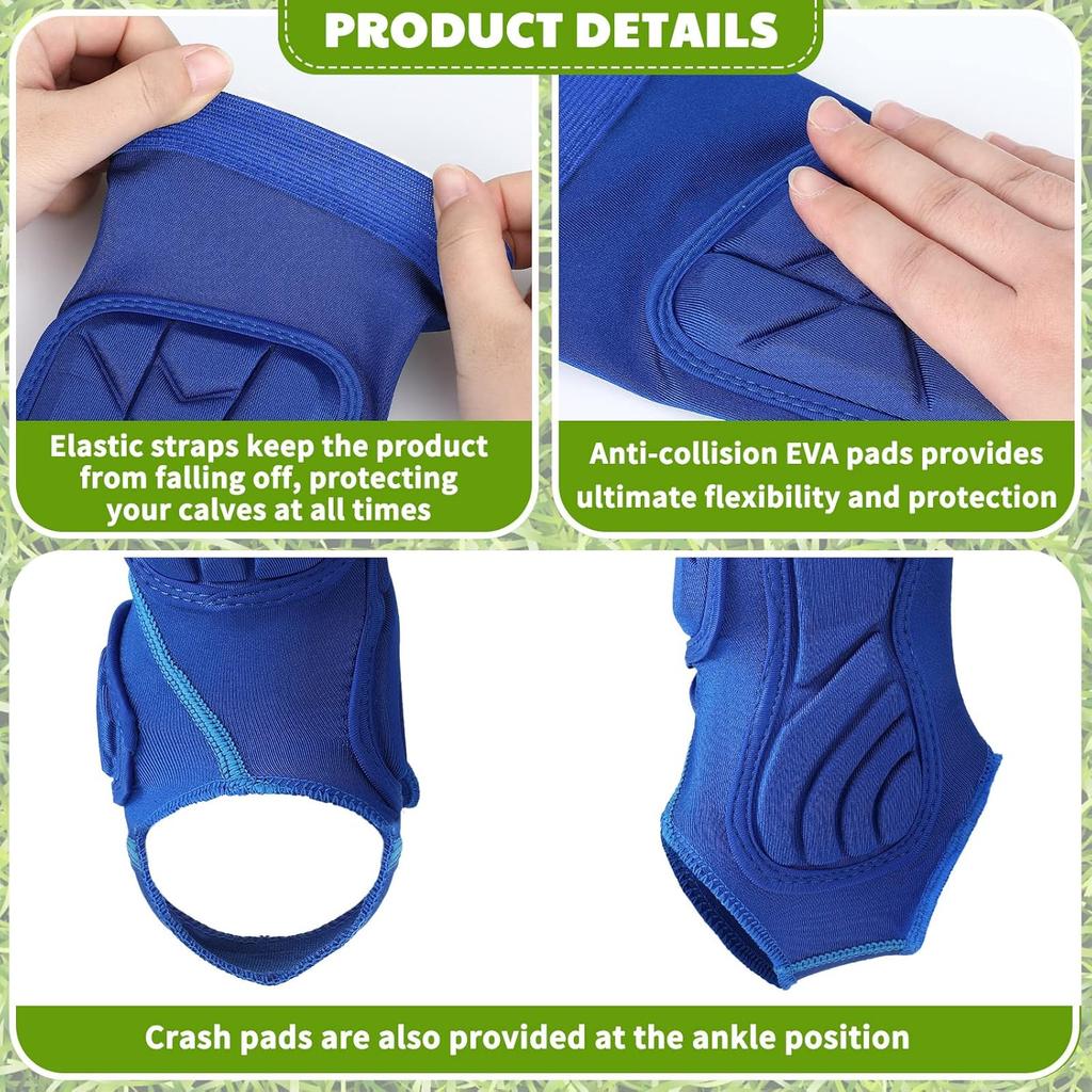 2 Pairs Soccer Shin Guards Kids, Football Ankle Protector Socks, Youth Shin Pads Protective Soccer Accessories, Football Equipment with Leg and Ankle