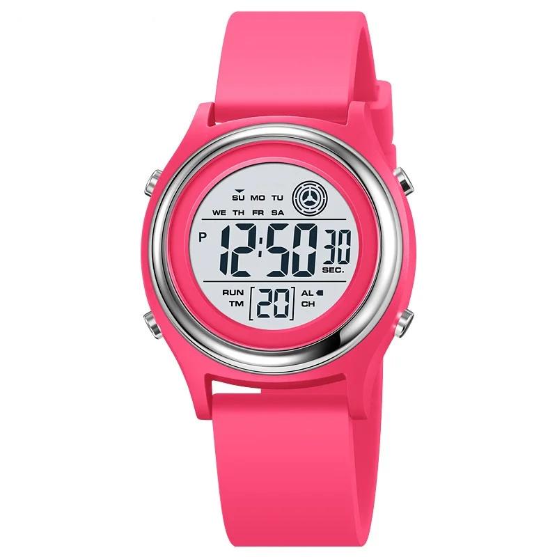 Fashion Colorful Waterproof Shockproof Digital Watches Kids Stopwatch Youth Lady Wristwatch Boys Grils Countdown Watch