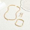 Einfache V-Form Halskette Strass Choker Schmuck Tennis Kette 18K Gold Kristall Halskette Für Frauen Zirkon Hochzeits Accessoires