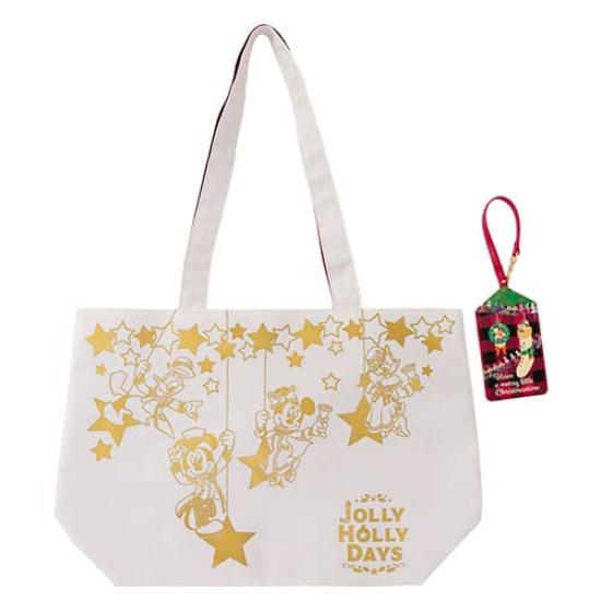 Mickey Minnie Christmas Tote Bag DisneySea Disney Christmas 2021 Disney Goods Souvenir & "It's Time" [Tokyo Exclusive]