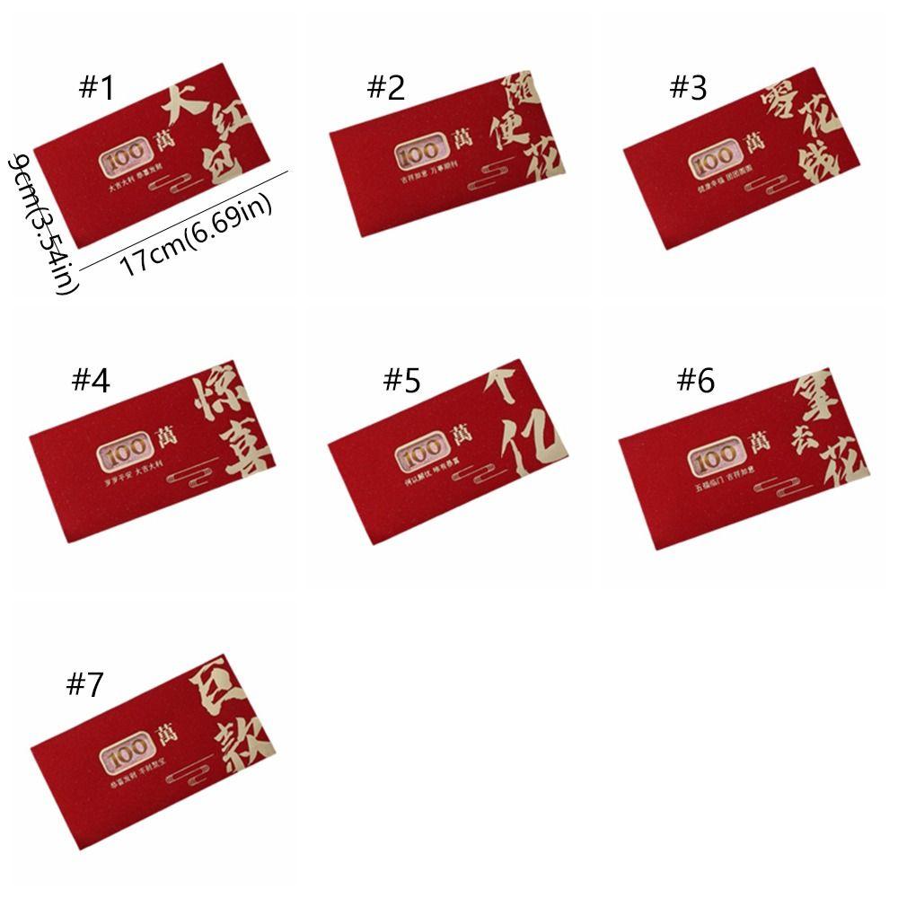 6pcs Traditional New Year Red Envelopes Blessing Red Packet Spring Festival Supplies