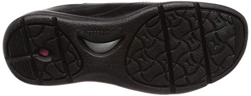 Asahi Women's L511 Lightweight Zippered Walking Shoes, Black, Size 23.5 Cm, 4E