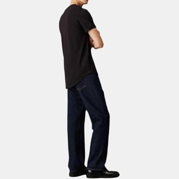 Calvin Klein Apaļkakla īsroku vienkrāsains T-krekls Vīriešu topi Melns J30J323482-BEH