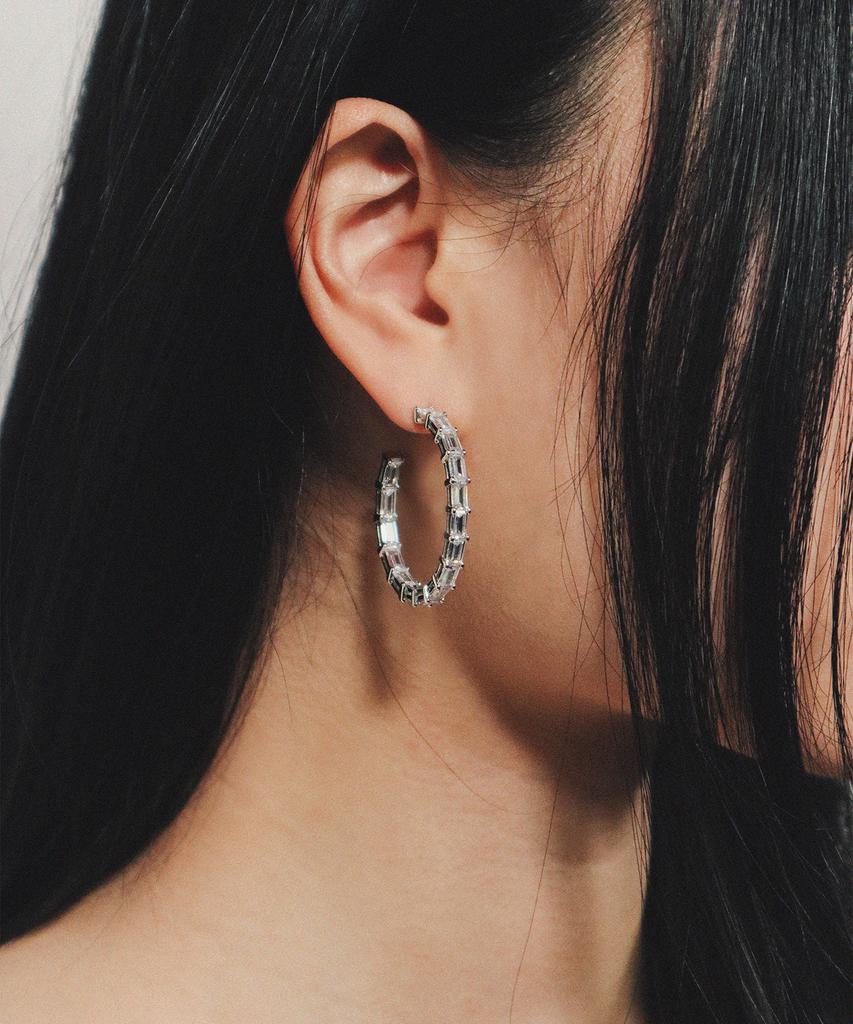 Smgt Square Ring Hoop Earring