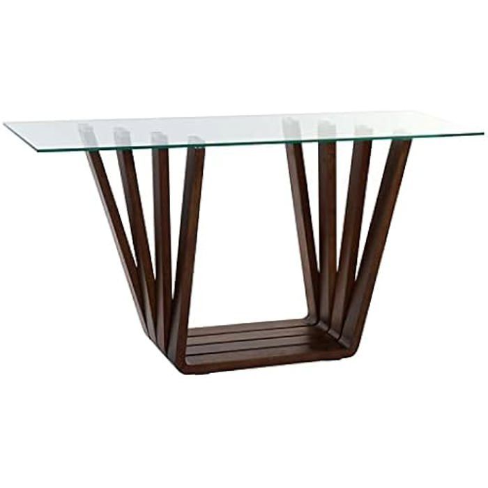 Table d'appoint - DKD HOME DECOR - Marron - Verre - Bois de noyer - 45 x 145 x 75 cm