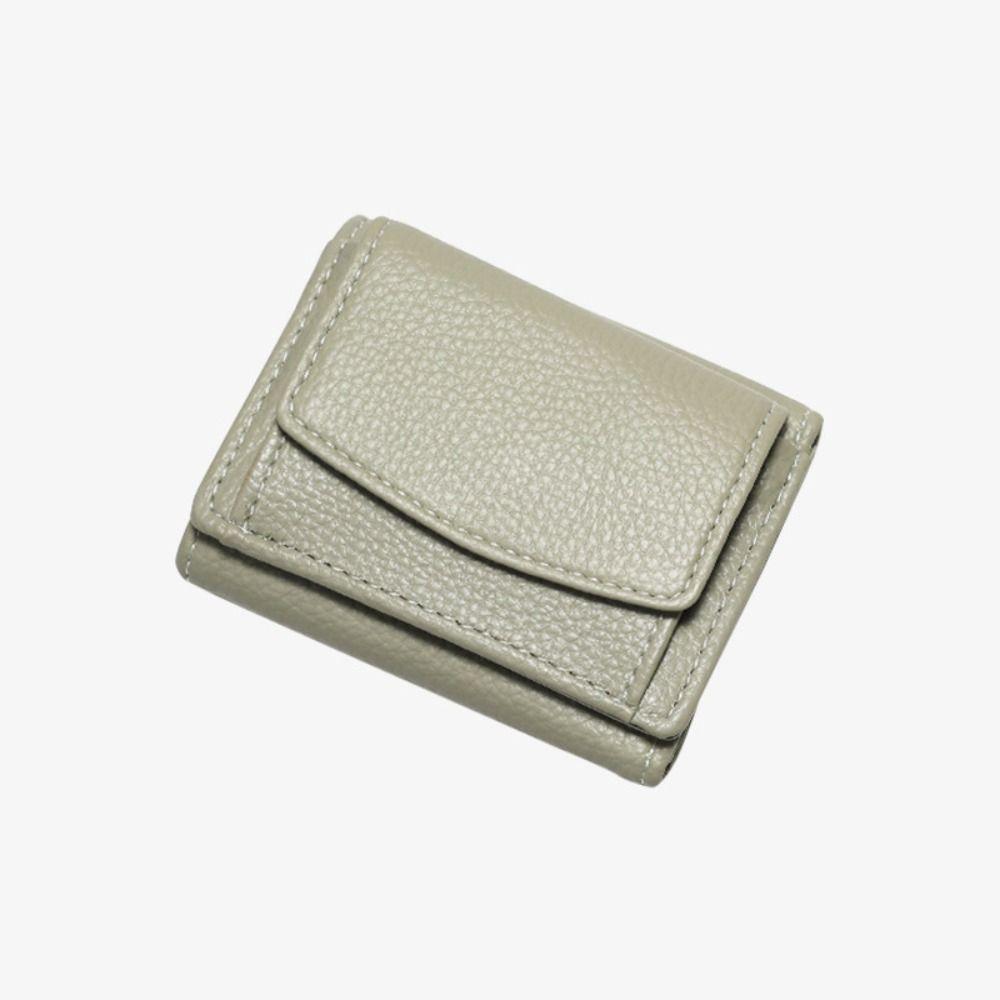 New PU Leather Leather Wallet Coin Purse Short Wallet Folding Mini Wallet with Cash Slot Simple Small Purse for Women