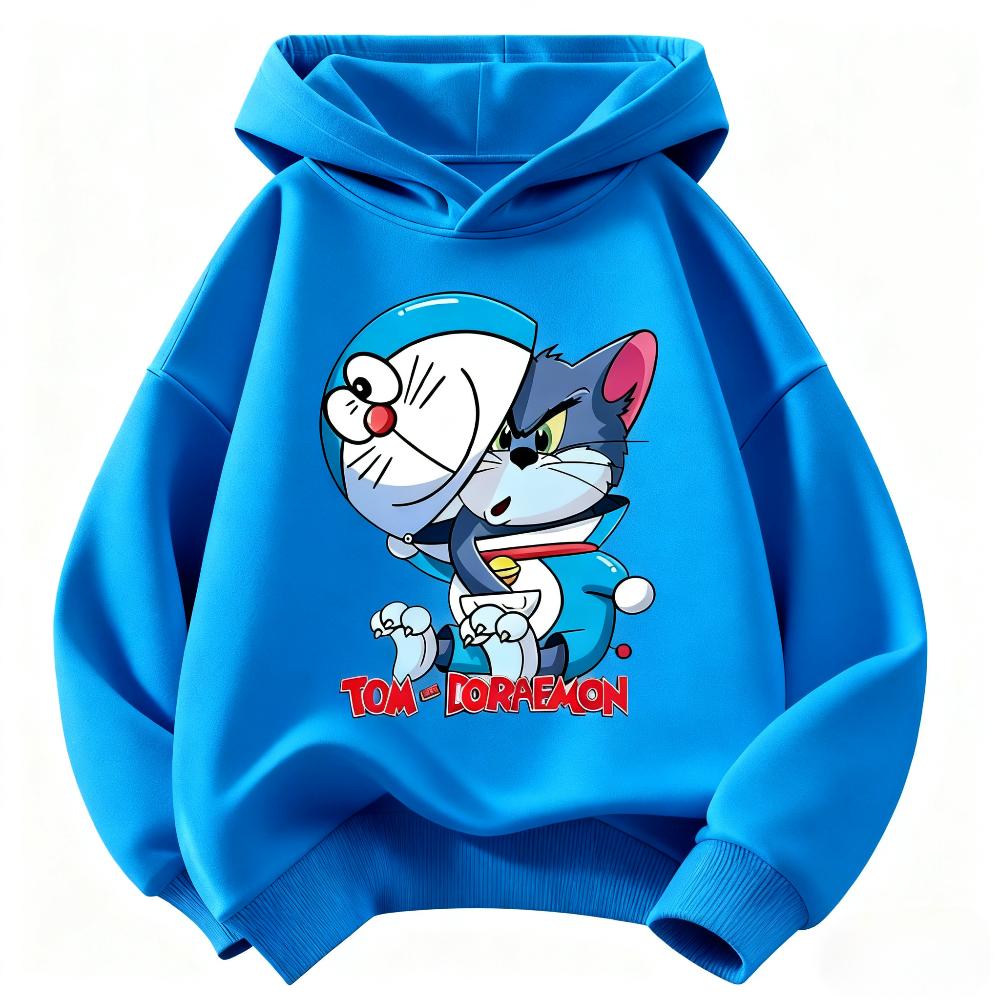 New Children's Sweatshirt Doraemon Boys and Girls Clothing Autumn and Winter Warm Children's Hoodie Sweatshirt