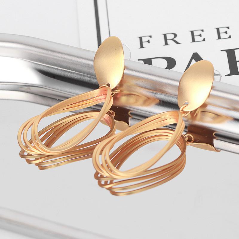 Minimalist Spiral Gold Earrings For Women Fashionable And Jewelry Versatile