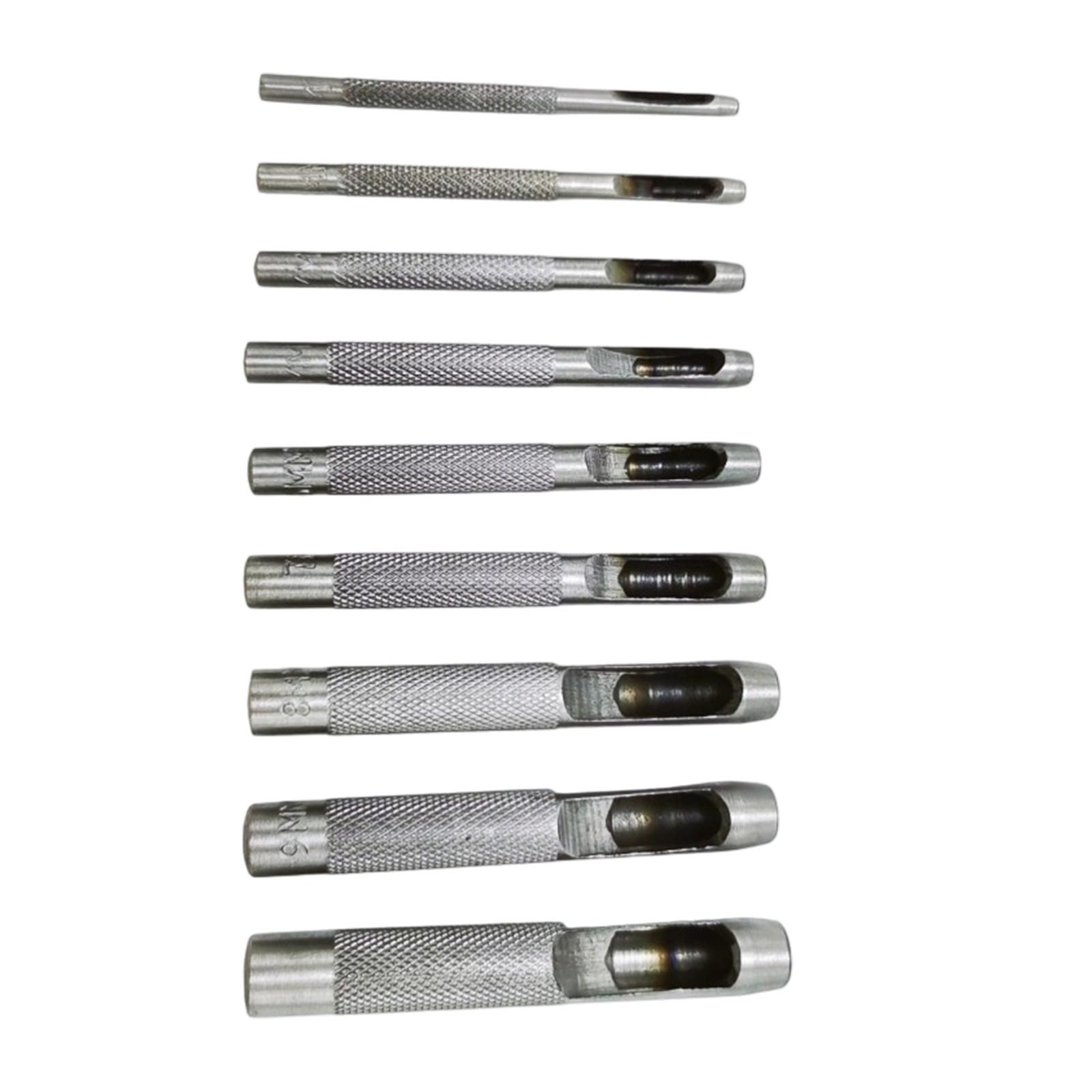 

Набор пробойников из легированной стали разных размеров, пробойное сверло для точной резки отверстий в кожевенном ремесле и DIY-проектах