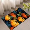 Pumpkin Pattern Area Rug  Polyester Velvet Carpet Mat for Living Room, Bedroom, Game Room, Hallway - Large Non-Slip Decora