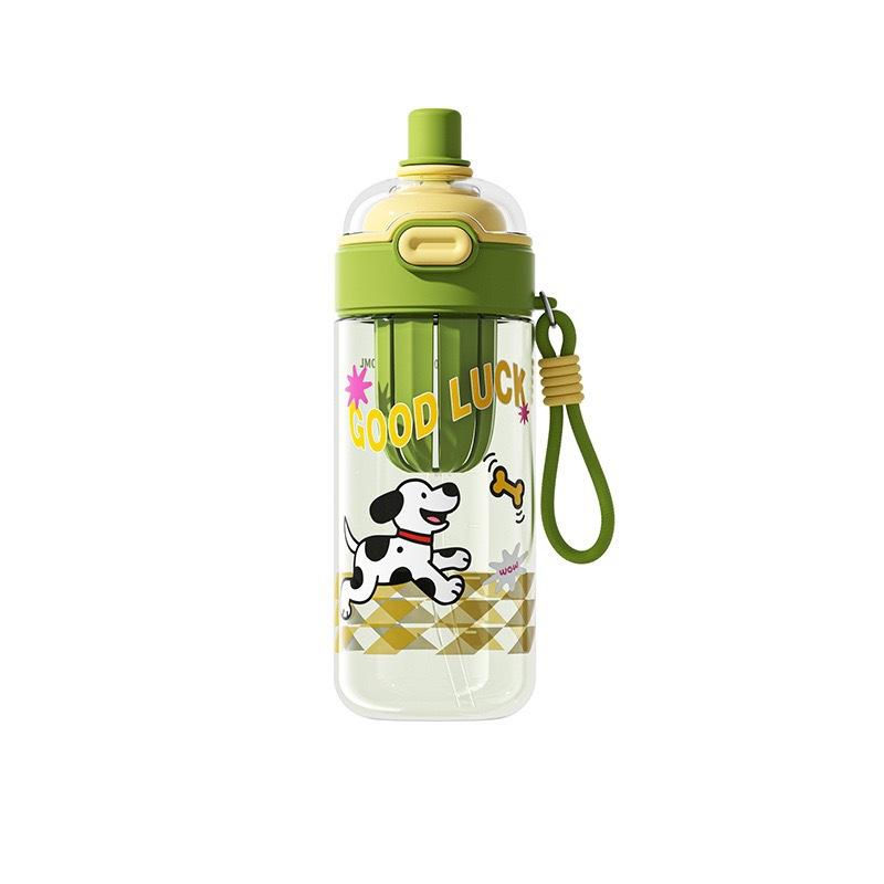 Water bottle1011 water cup girls high value double drinking straw summer large capacity children go to school portable plastic water cup