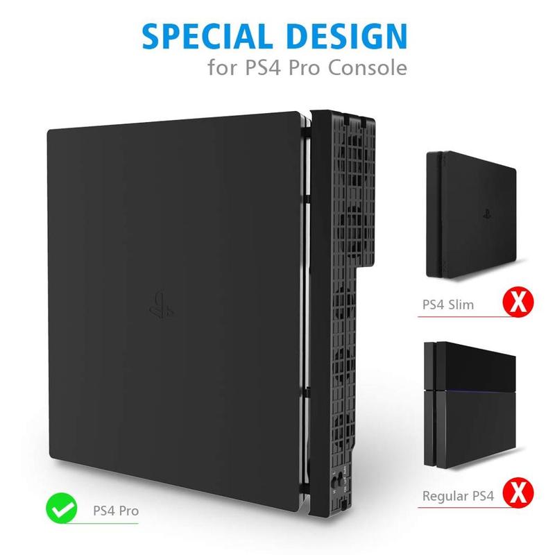 PS4 Pro Cooler, Play Station 4 Pro Cooling Fan USB External 5-Fans Super Turbo Temperature Cooling Fan for PS4 Pro Console