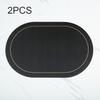 2PCS 45x30cm Leather Tableware Mat European Round Corner Decorative Pad Waterproof Oil Resistant Bowl Cup Table Mat Insulation