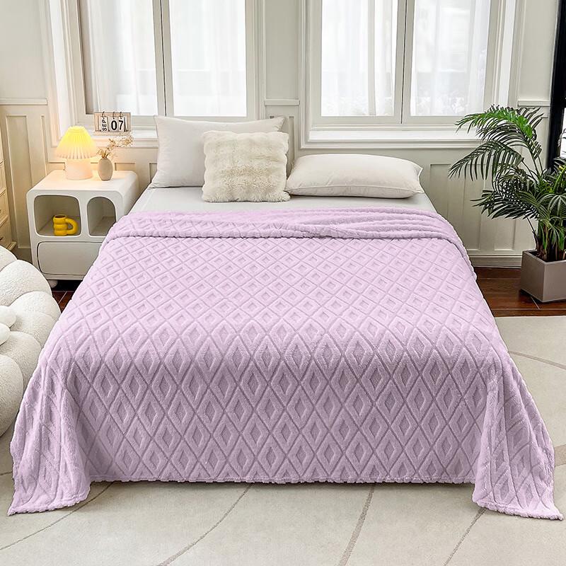OEING Coral Fleece Jacquard Blanket