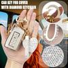Key Fob Cover With Diamond Keychain For Lexus Car Key Shell Compatible With Lexus RX ES GS LS NX RS GX LX RC LC Smart Remote Key Protector For Women