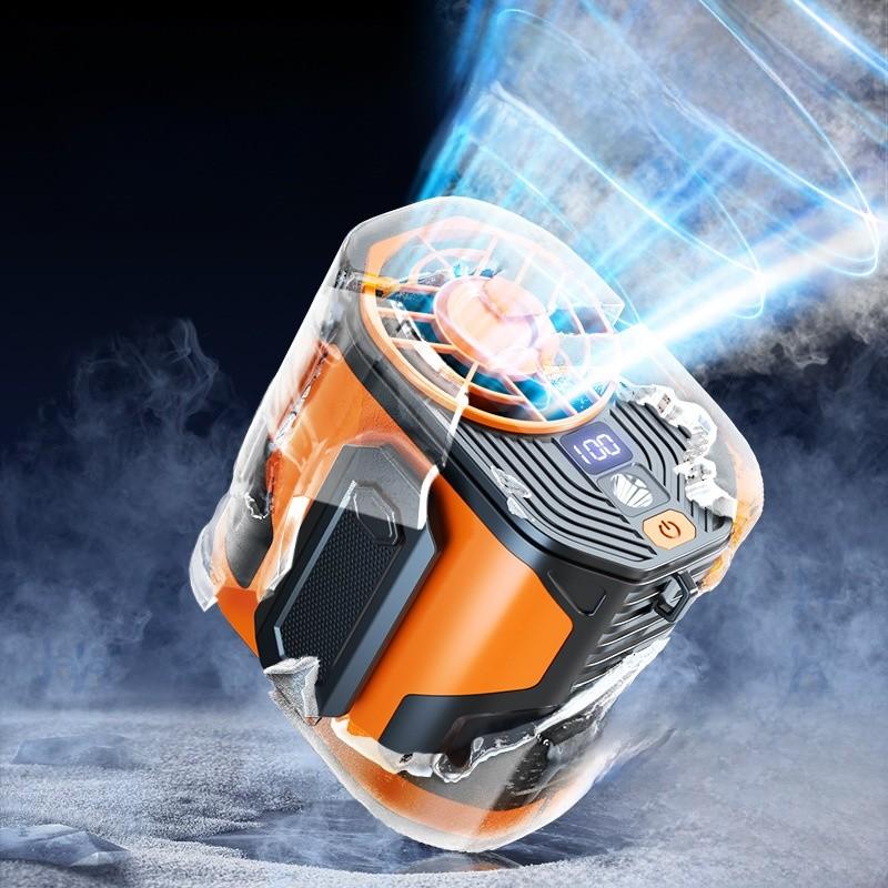 Outdoor Portable Waist Fan With Digital Display And Usb Rechargeable For Construction Workers