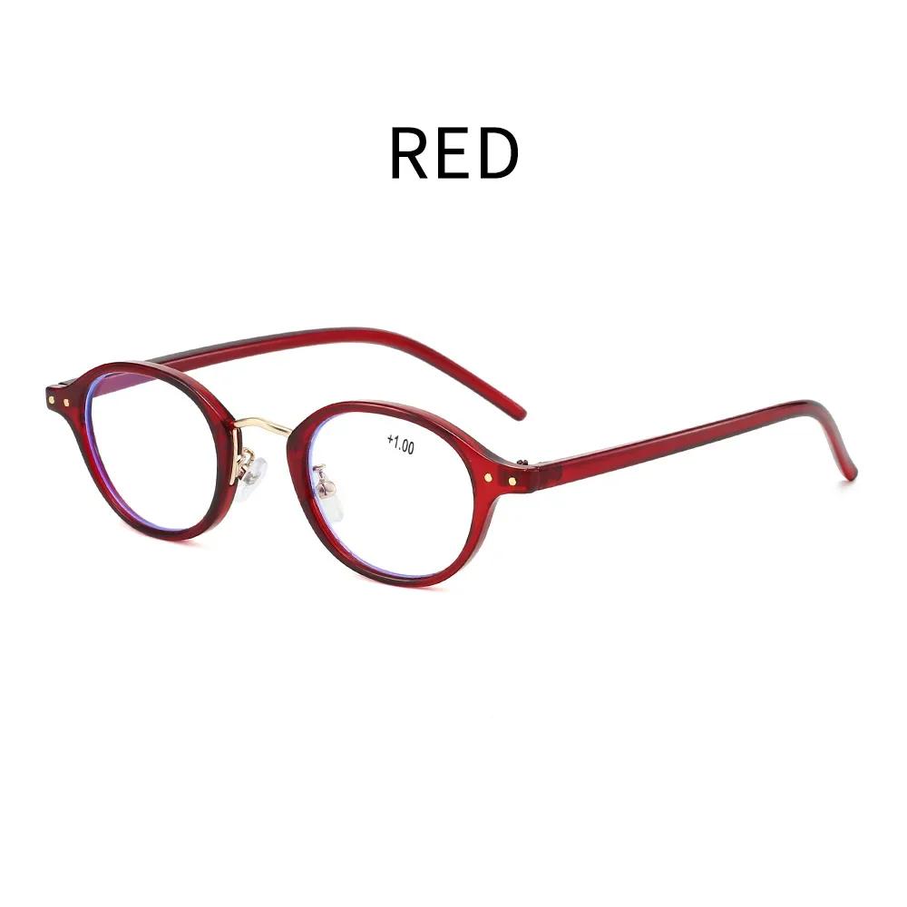 

Unisex Fashion New Anti-Blue Light Farsighted Glasses Retro Oval Frame Ultra-Light High-Grade High-Definition Reading Glasses 0
