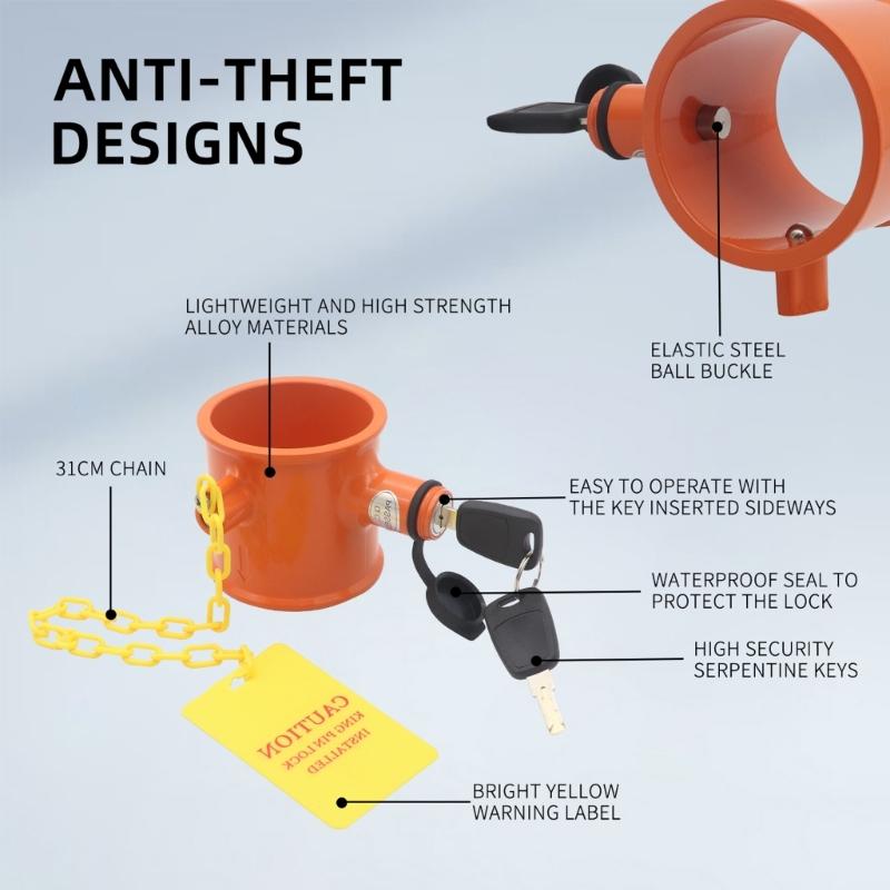 Reliable Lock Pin Lock Aluminum Trailer Security Device Weather Resistant Lock Simple Installation for Trailers RVs