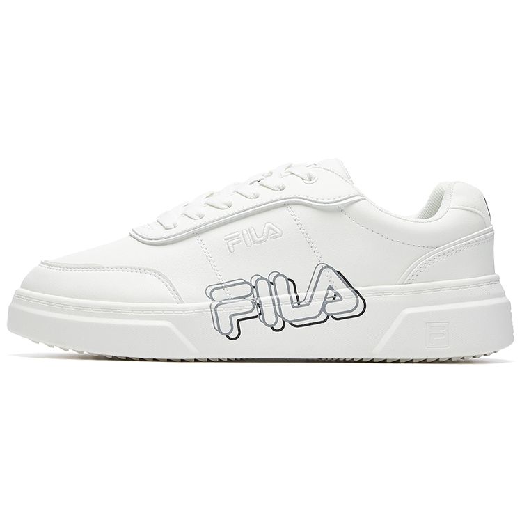 FILA Game Point Synthetic Leather Comfortable Shockproof Breathable Low-Top Sneakers Men sneakers White F12M031303FSW