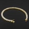 European and American 5mm Popular Tennis Chain Zircon Bracelet Tide Brand Hip-hop Copper-plated 18K Gold Men's Bracelet Jewelry