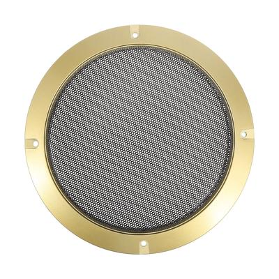 X AUTOHAUX Grade de Alto-falante Capa de Alto-falante de Áudio Malha Grade de Subwoofer Protetor de Corneta Brilhante 16,5 cm Tom Dourado