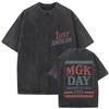 Vintage Gewaschenes MGK Lost Americana Tour 20252026 Print T-Shirt Herren Damen Harajuku Hohe Qualität Mode Übergroße Baumwoll-T-Shirts