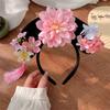 Pearl Chinese Style Headwear Flower Hanfu Hair Clip Traditional Ancient Style Headband  Children