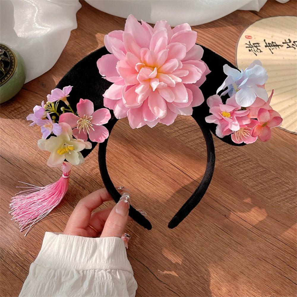 Pearl Chinese Style Headwear Flower Hanfu Hair Clip Traditional Ancient Style Headband  Children
