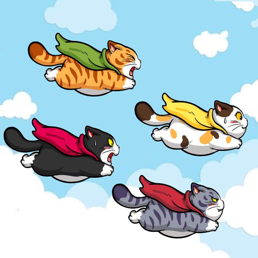 Car Sticker Cute Cat Sticker Creative Decoration Scratch Sticker Waterproof Sticker Fashion Bumper Sticker Easy Installation (Small)