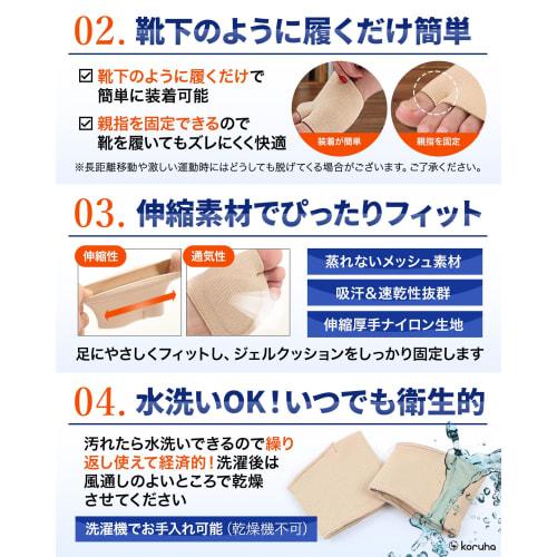 [Recommended and supervised by a Judo Therapist and a Physical Therapist!] Foot Protection Pads, Foot Support, Foot Cushions, Black (S (23.0cm-24.5cm)