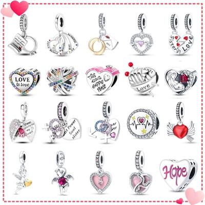 Valentine 'S Day Gift Charms 925 Sterling Silver Love Heart Cupid Baby Charms Bracelet Diy Jewelry Making