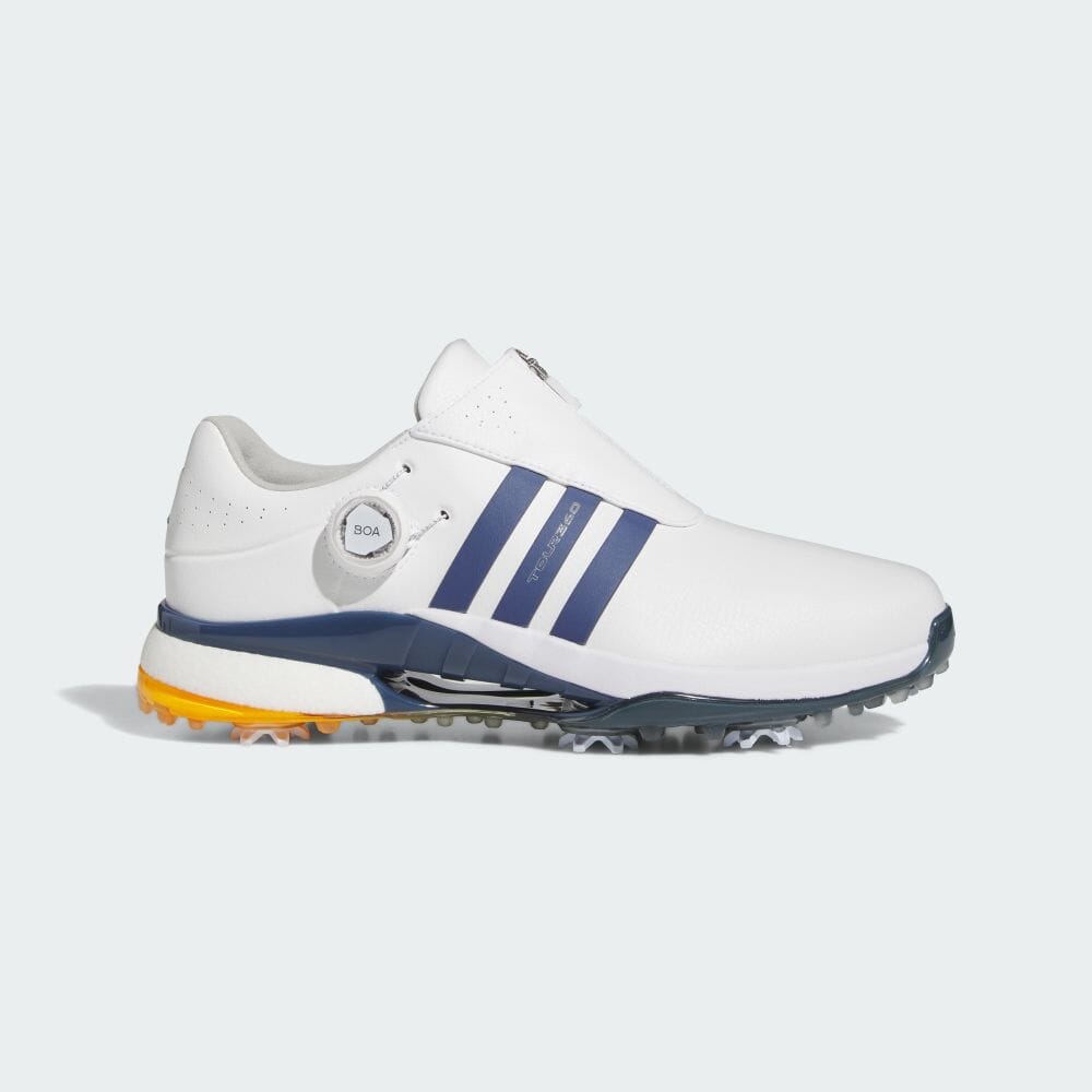 

Adidas Tour 360 24 bore Взуття Біле Взуття та взуття Спортивне взуття ЧОЛОВІЧИЙ ГОЛЬФ IF0254 Взуття Білий / Preloved Ink / Spark 42