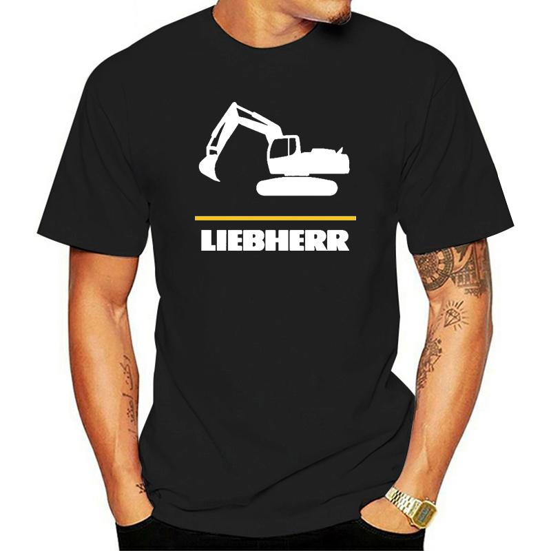 Funny Men t shirt white t-shirt tshirts Black tee New Liebherr Excavator Logo T-Shirt Classic Tops 3384A