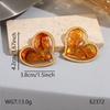 Cercei Melard Style Amber Caramel: Cercei Stud Trendy de Toamnă pentru Femei